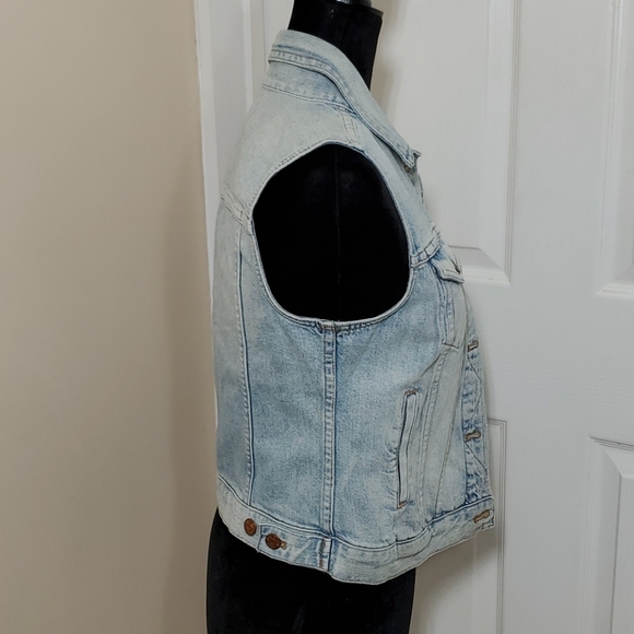 NWT Madewell Light Wash Denim Jean Vest - Picture 5 of 12